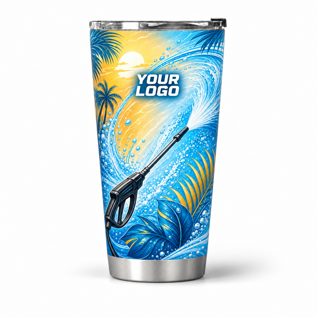 PW0054 personalized tumbler 20oz front product mockup