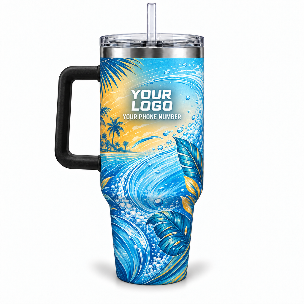PW0054 personalized tumbler 40oz back product mockup