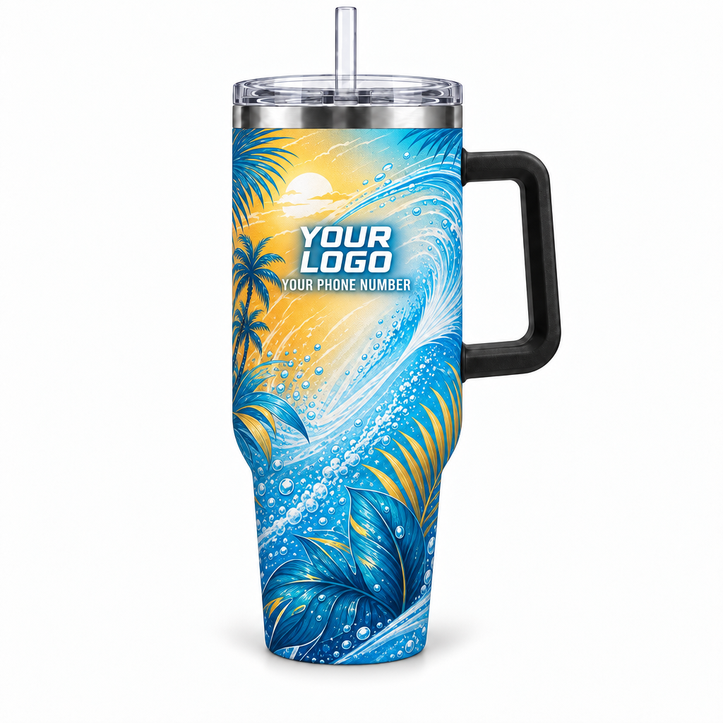 PW0054 personalized tumbler 40oz front product mockup