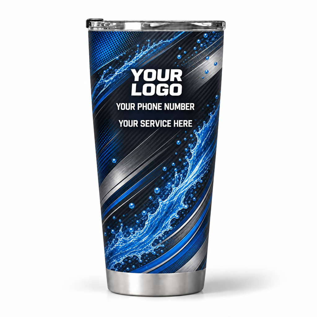 PW0055 personalized tumbler 20oz back product mockup