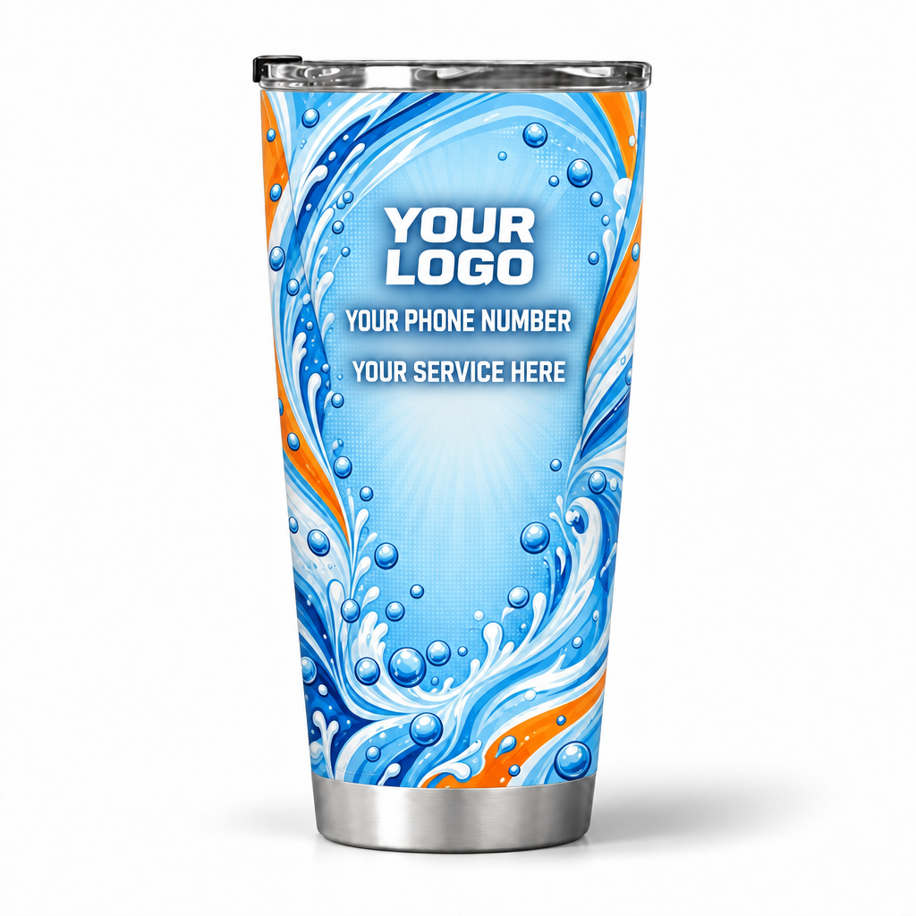 PW0056 personalized tumbler 20oz back product mockup
