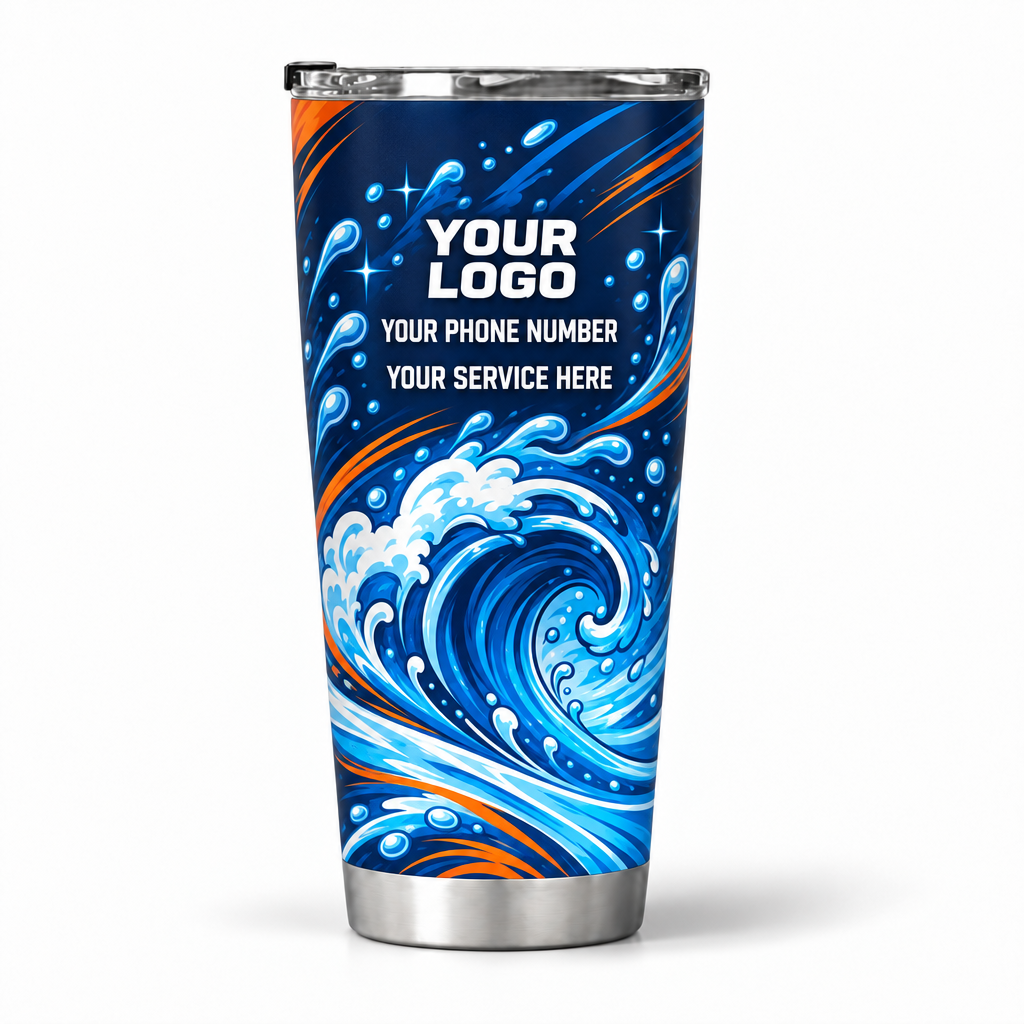 PW0057 personalized tumbler 20oz back product mockup