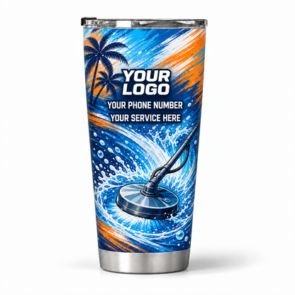 PW0058 personalized tumbler 20oz back product mockup