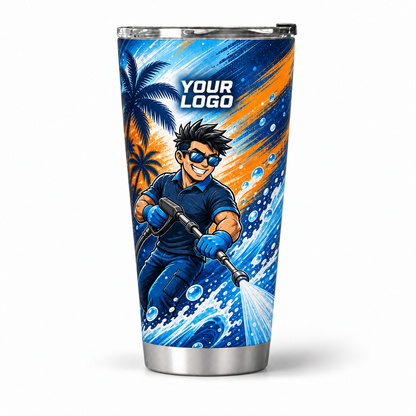 PW0058 personalized tumbler 20oz front product mockup