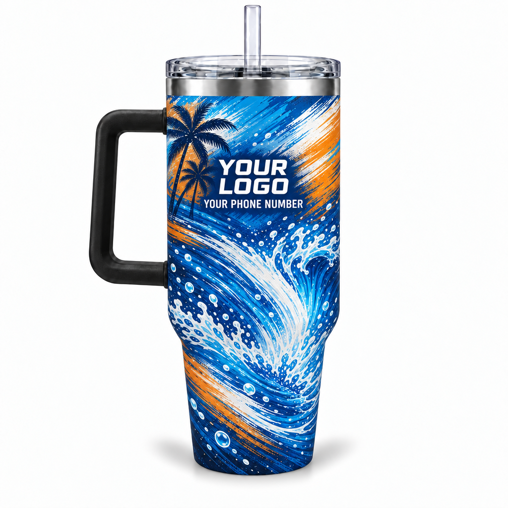 PW0058 personalized tumbler 40oz back product mockup