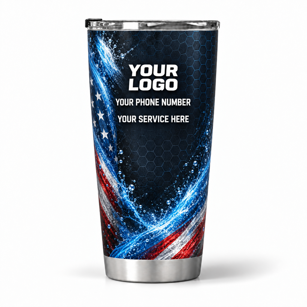 PWN008 personalized tumbler 20oz back product mockup