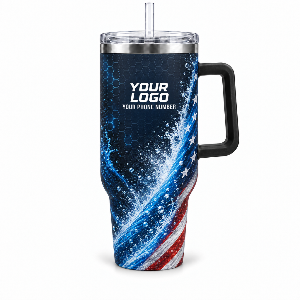 PWN008 personalized tumbler 40oz front product mockup