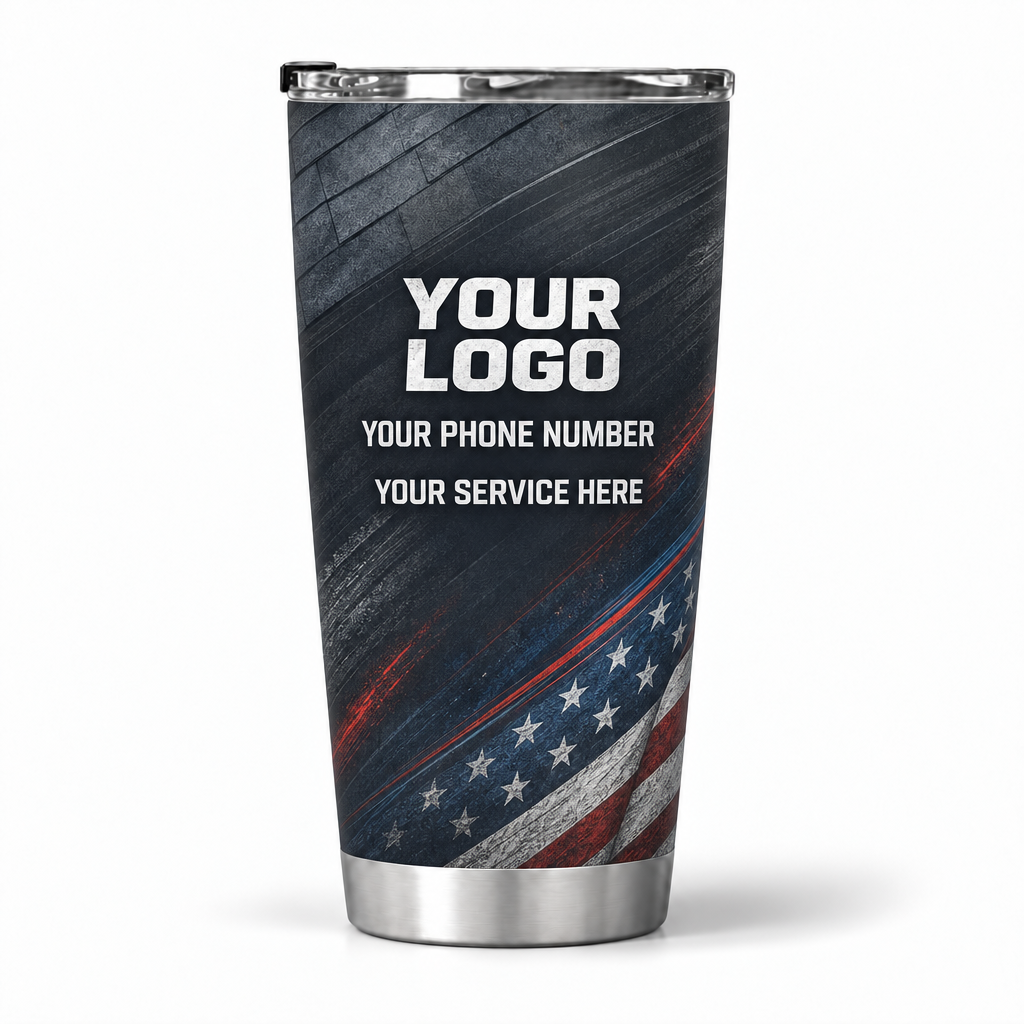 RFN032 personalized tumbler 20oz back product mockup