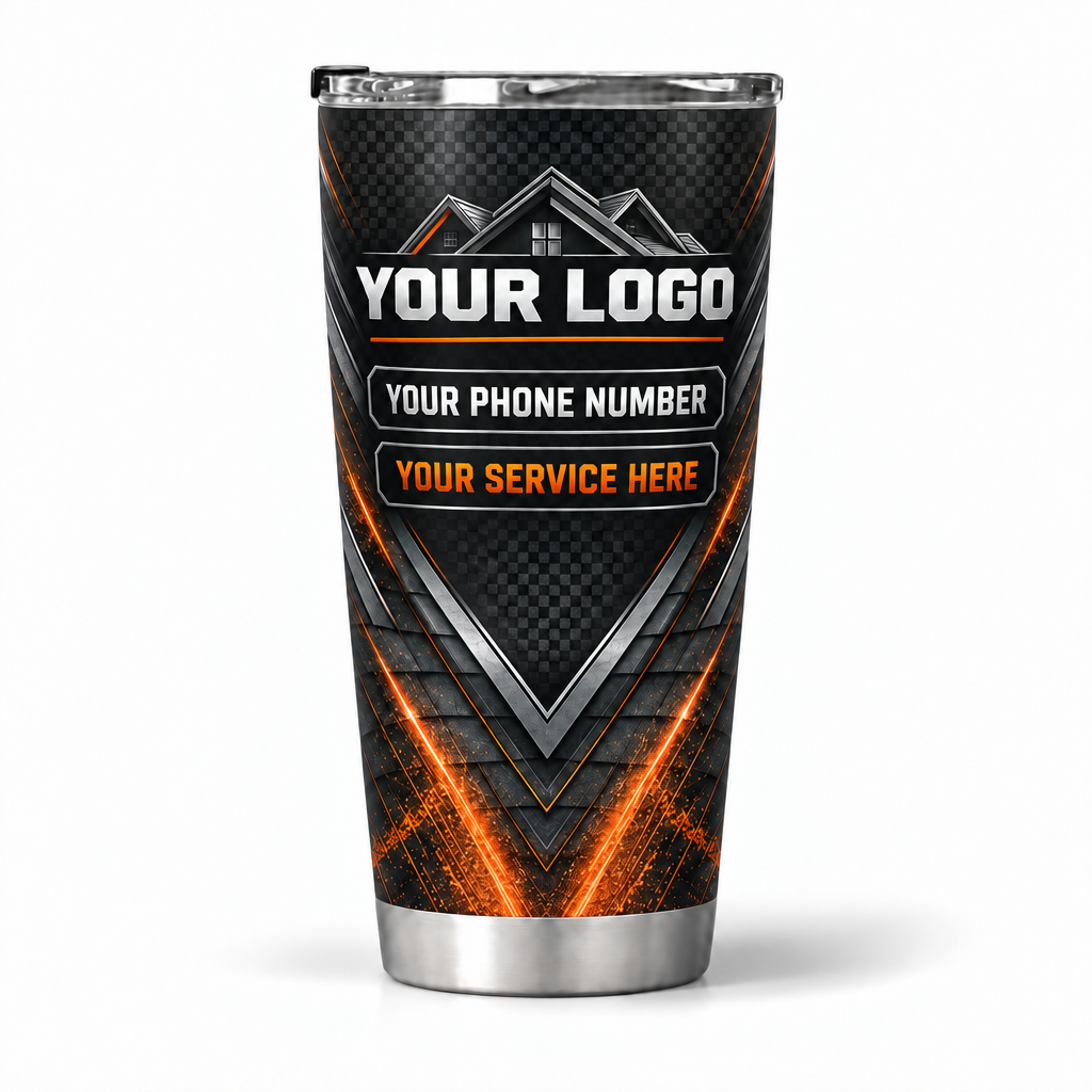 RFN033 personalized tumbler 20oz back product mockup