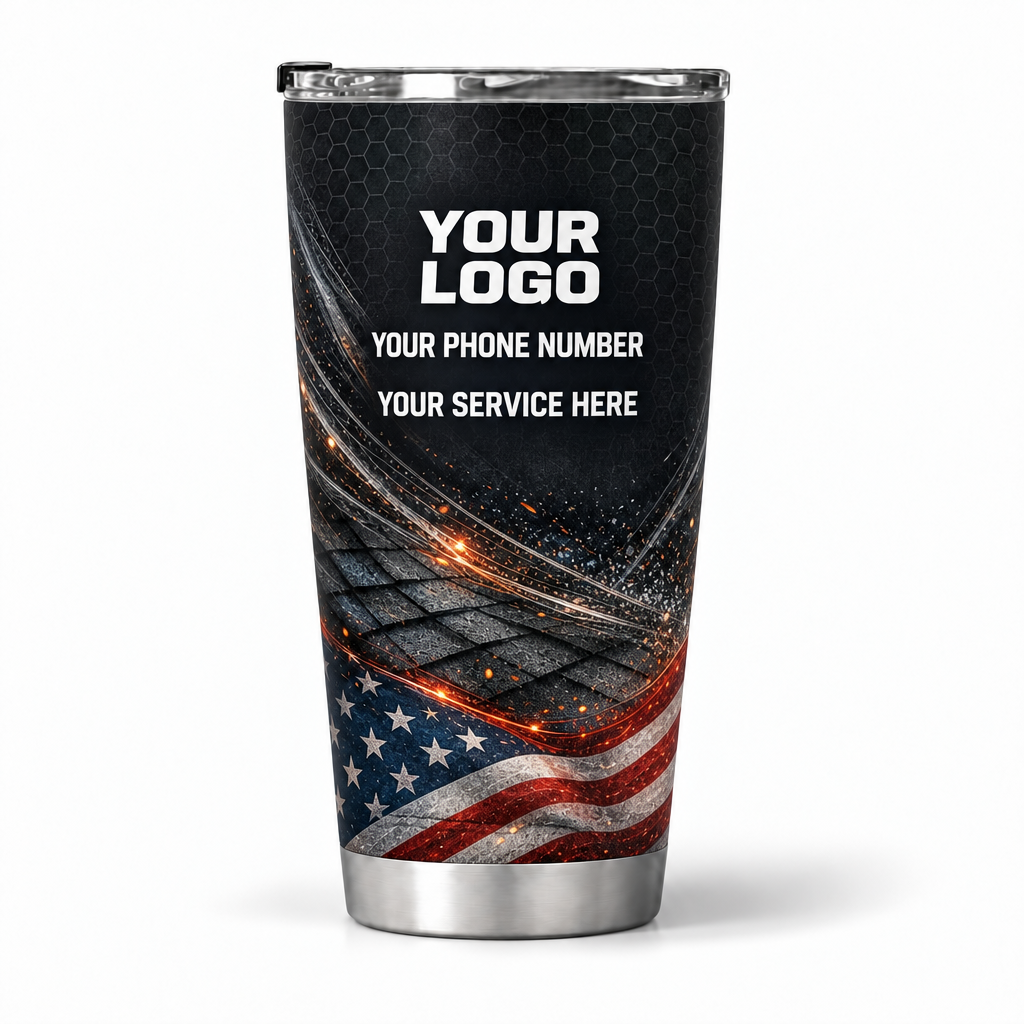 RFN035 personalized tumbler 20oz back product mockup