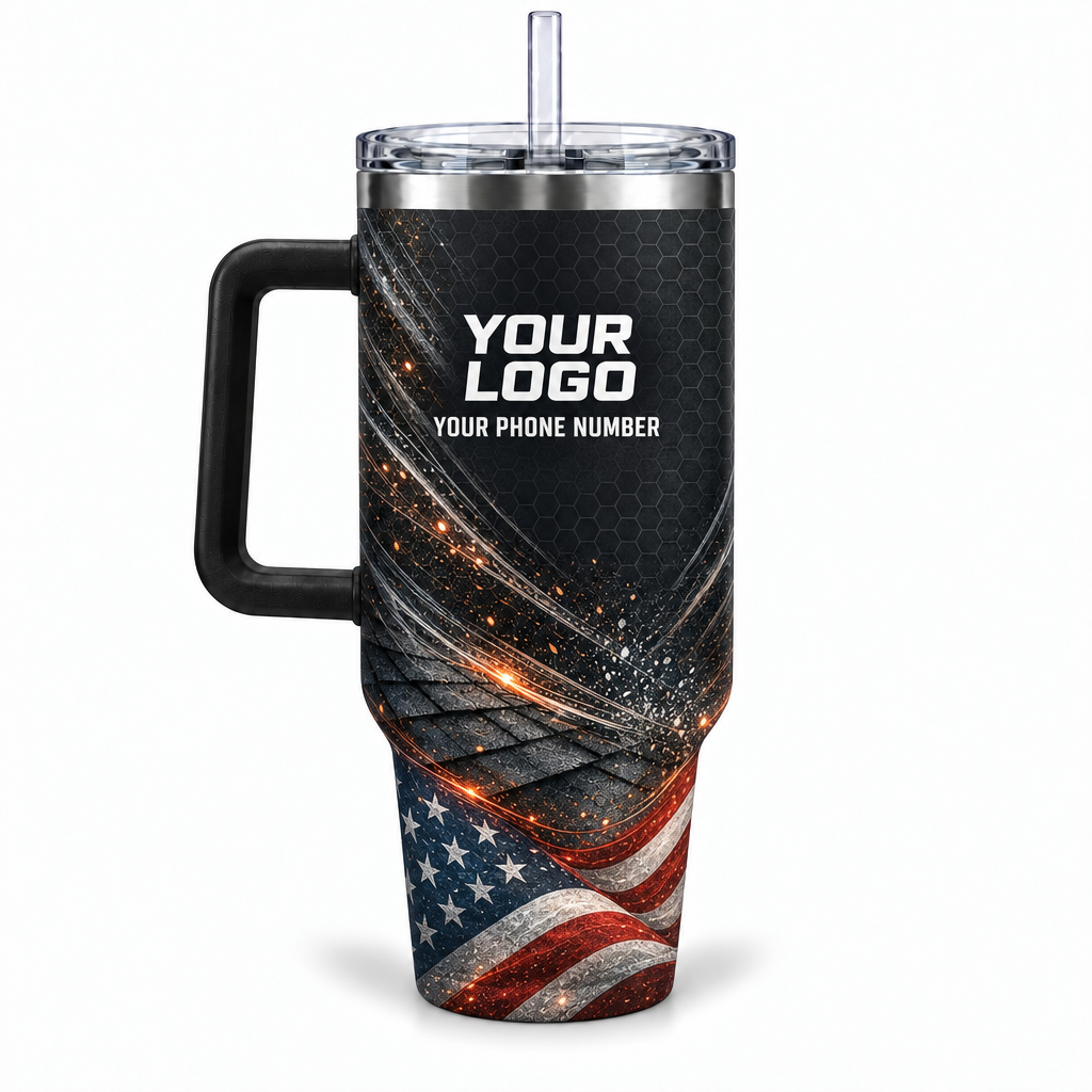 RFN035 personalized tumbler 40oz back product mockup