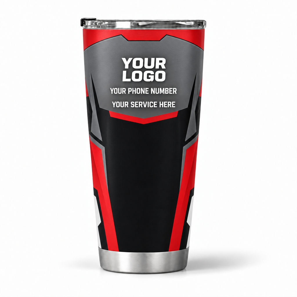 ROMC01R personalized tumbler 20oz back product mockup