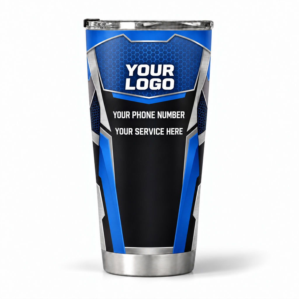 ROMC02B personalized tumbler 20oz back product mockup
