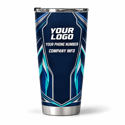 SJS014 personalized tumbler 20oz back product mockup