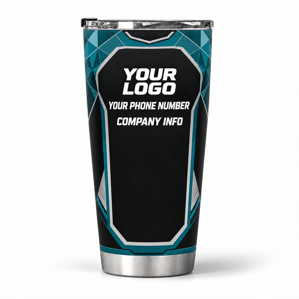 SJS022 personalized tumbler 20oz back product mockup