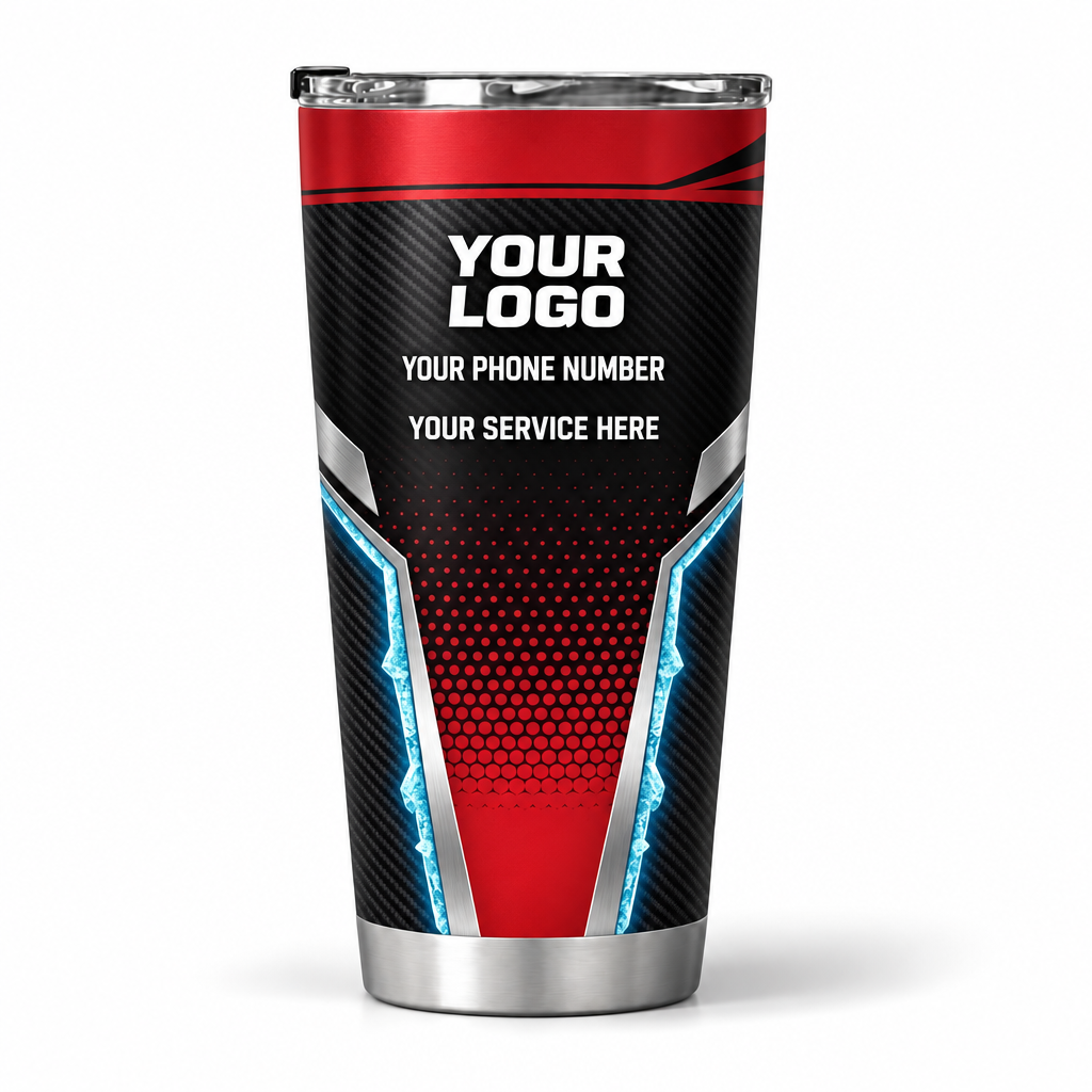 USP00R personalized tumbler 20oz back product mockup
