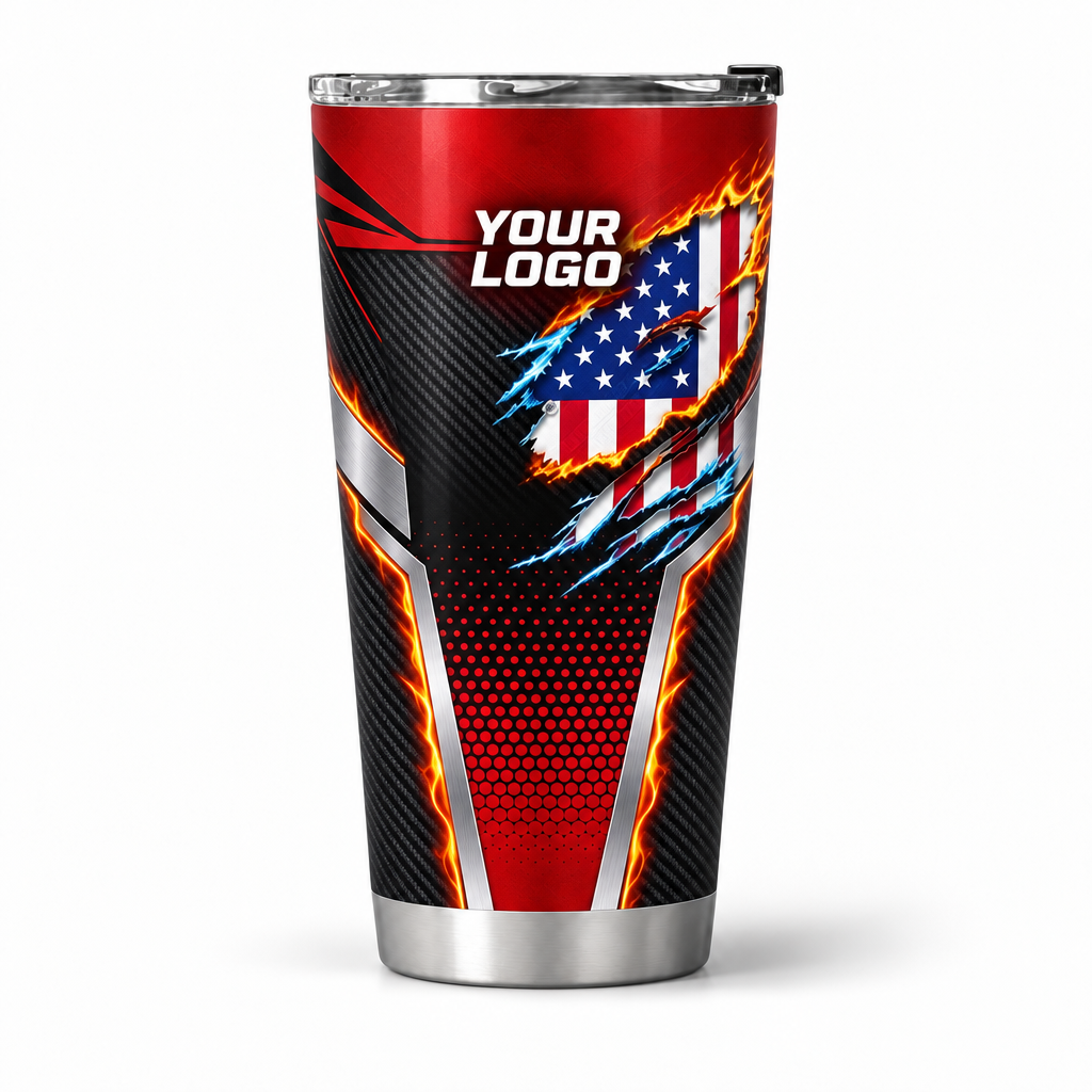 USP00R personalized tumbler 20oz front product mockup