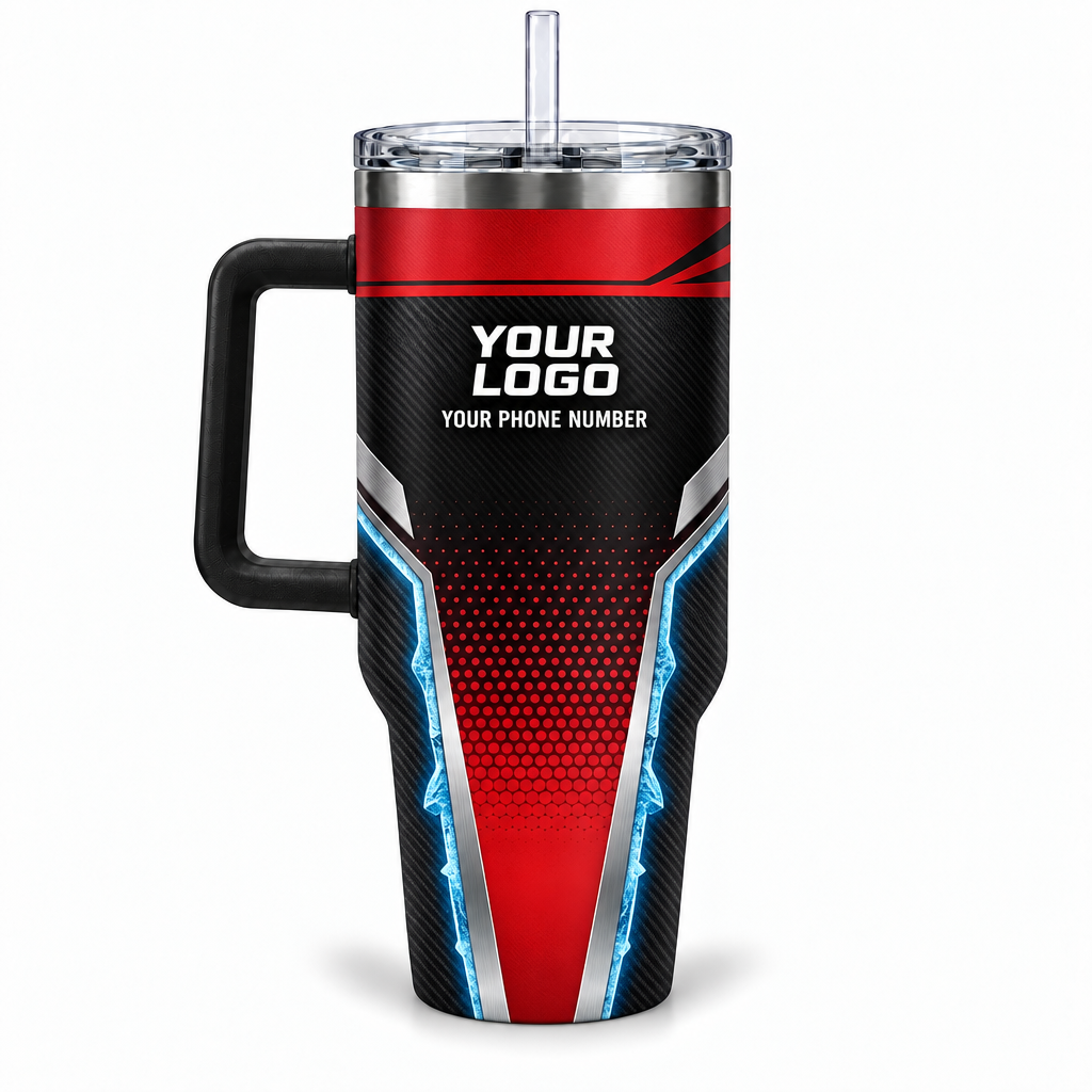 USP00R personalized tumbler 40oz back product mockup