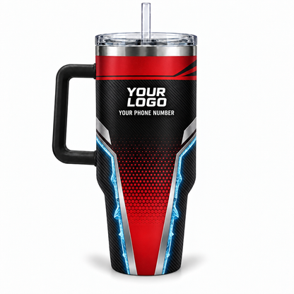USP00R personalized tumbler 40oz back product mockup