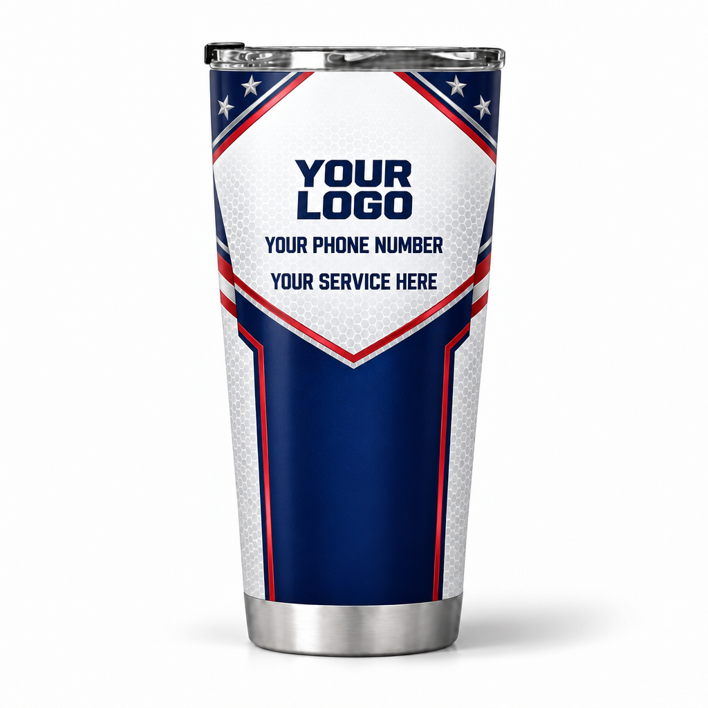 USP01 personalized tumbler 20oz back product mockup