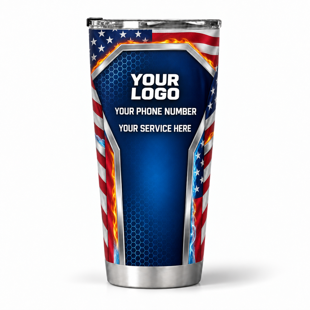 USP02 personalized tumbler 20oz back product mockup