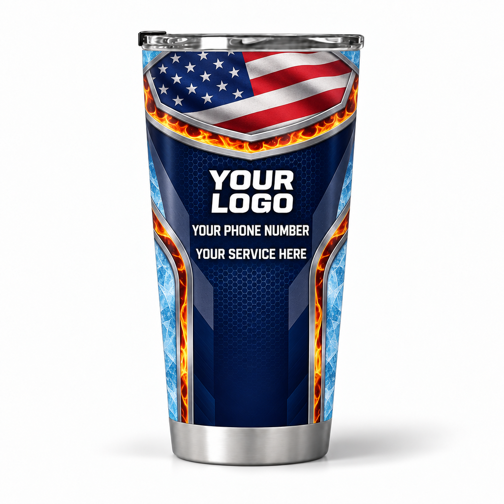 USP03 personalized tumbler 20oz back product mockup