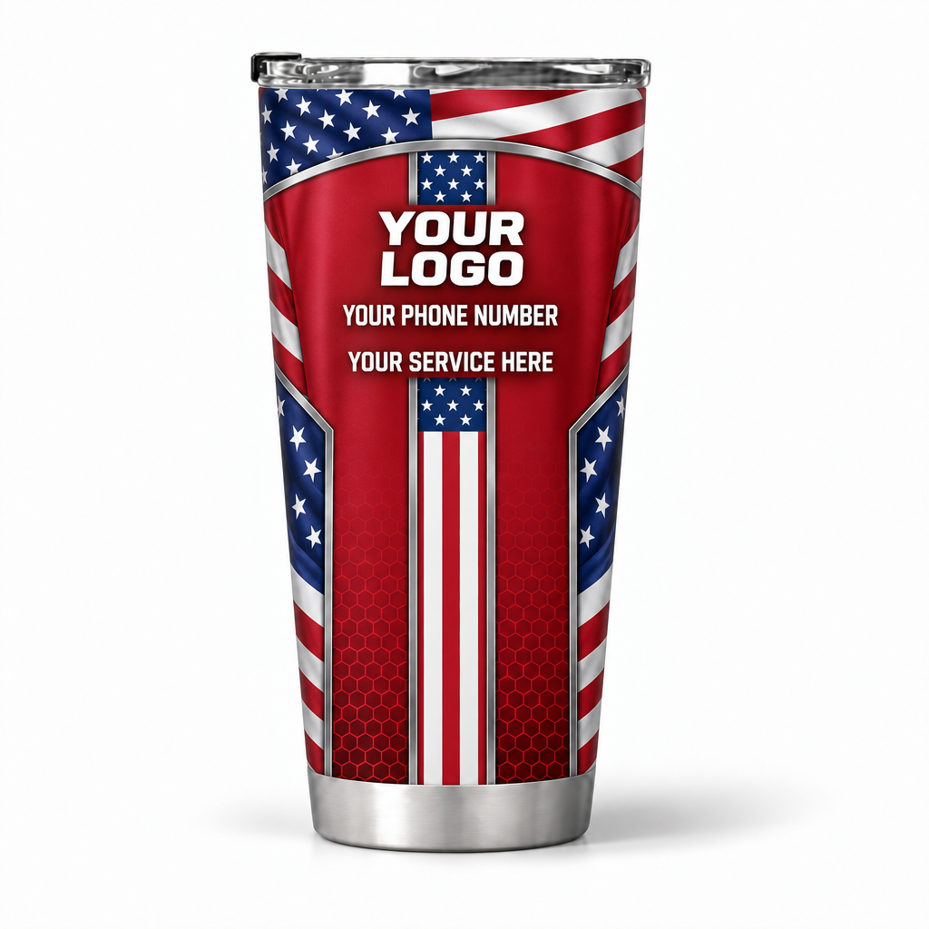 USP05 personalized tumbler 20oz back product mockup