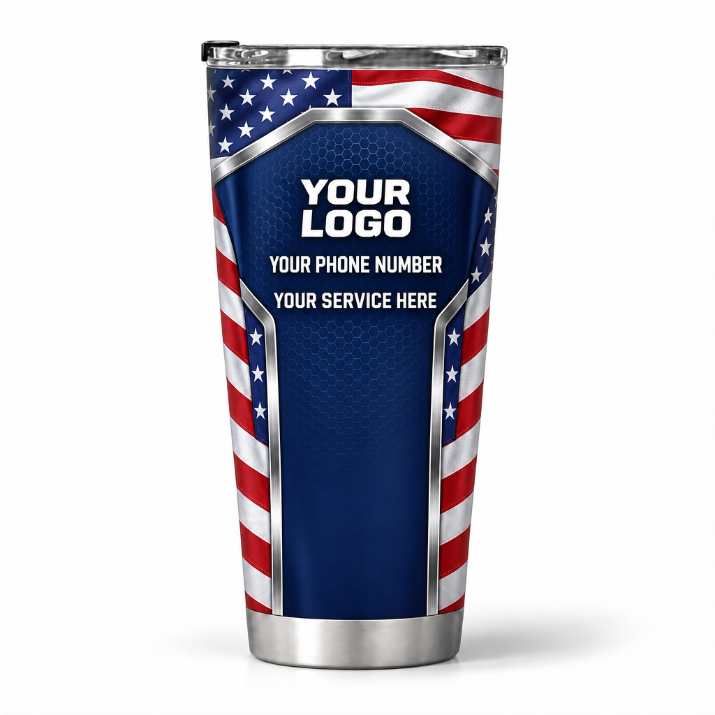 USP06 personalized tumbler 20oz back product mockup