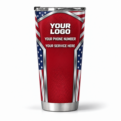 USP07 personalized tumbler 20oz back product mockup