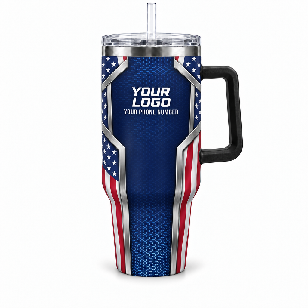 USP07 personalized tumbler 40oz front product mockup