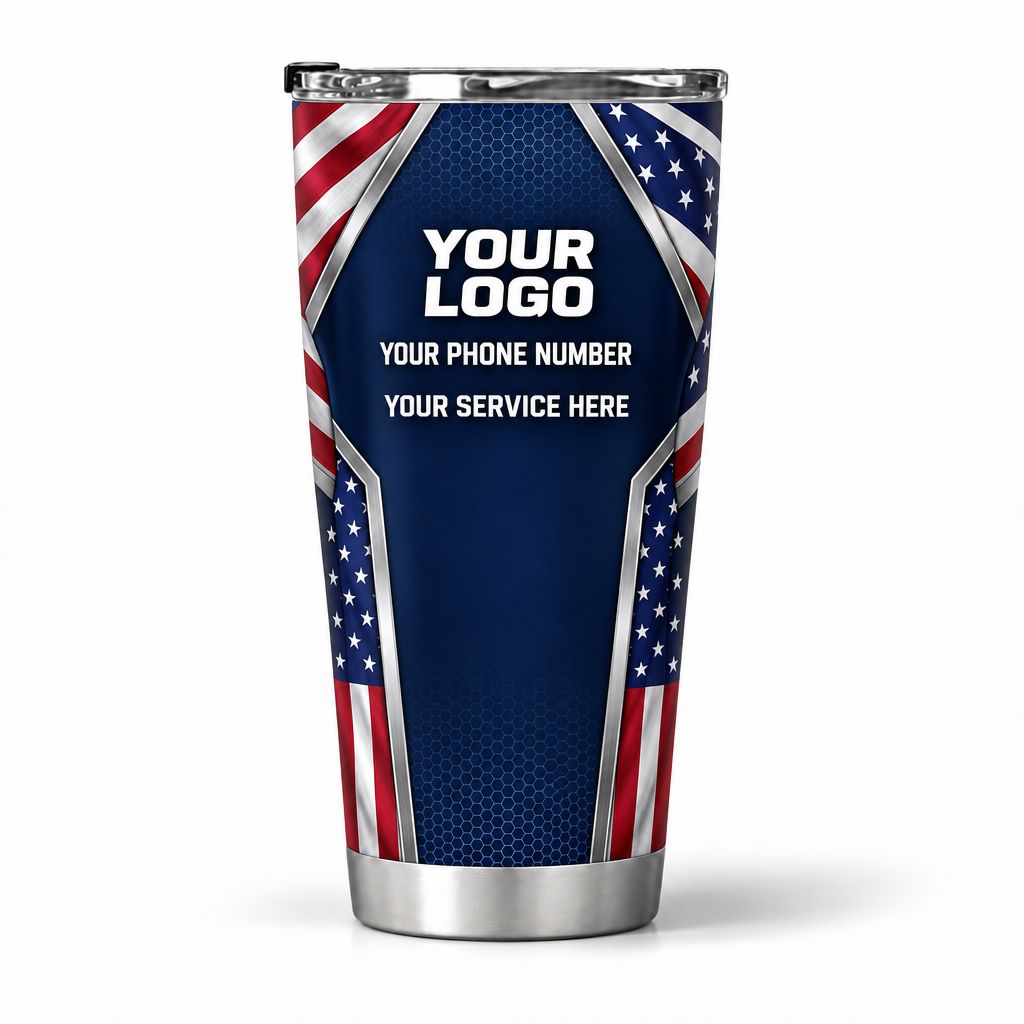 USP08 personalized tumbler 20oz back product mockup