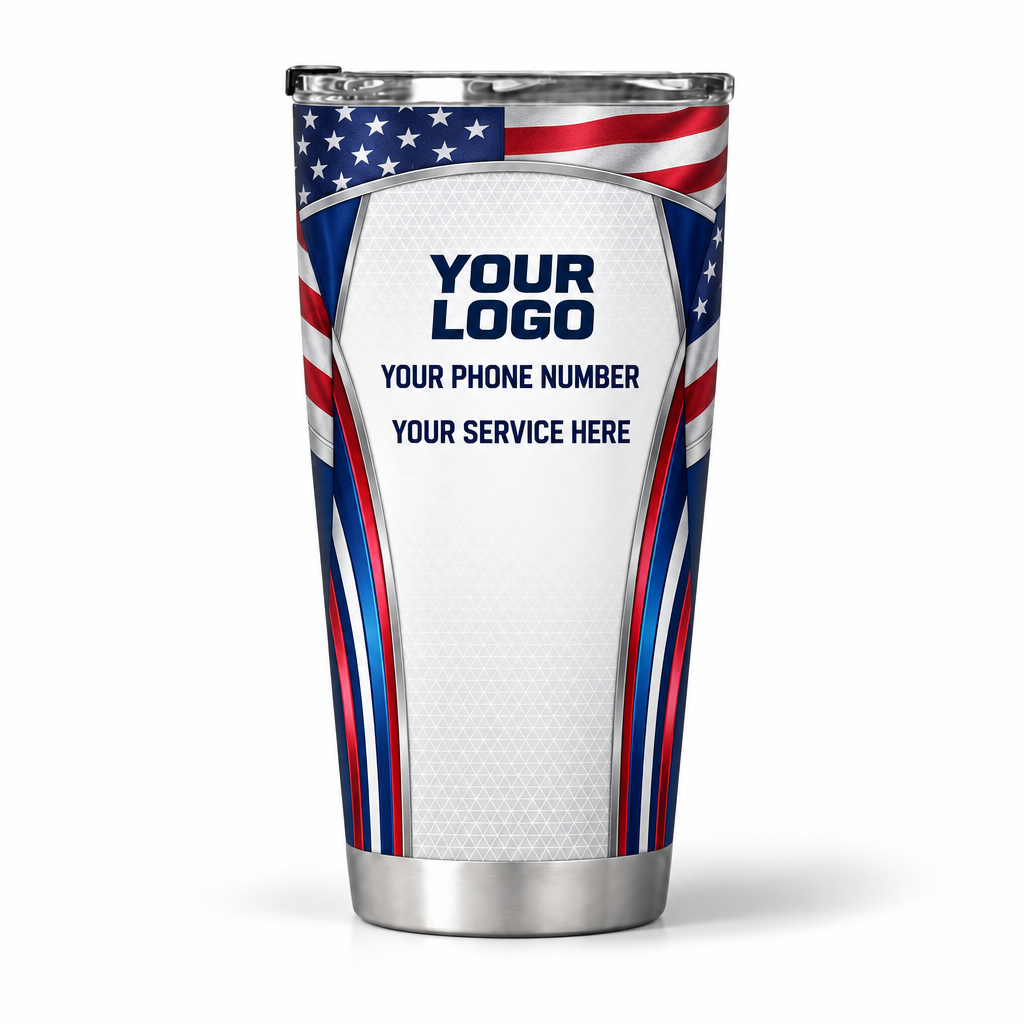 USP09 personalized tumbler 20oz back product mockup
