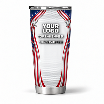USP10 personalized tumbler 20oz back product mockup