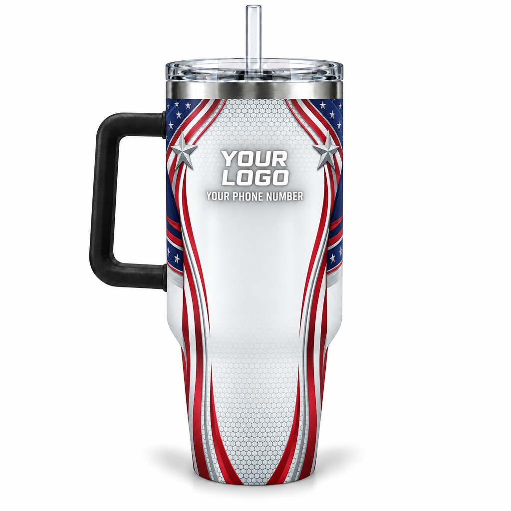 USP10 personalized tumbler 40oz back product mockup