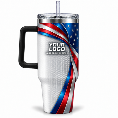 USP11 personalized tumbler 40oz back product mockup