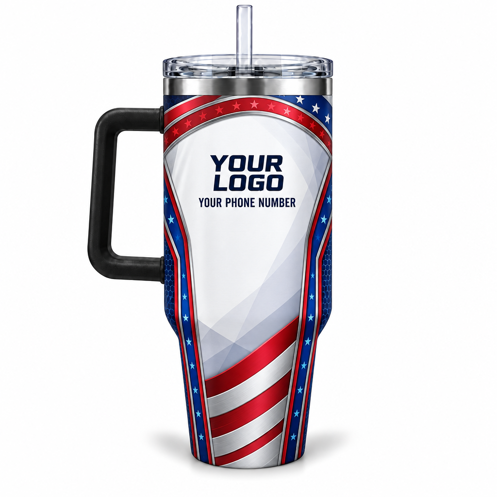 USP12 personalized tumbler 40oz back product mockup