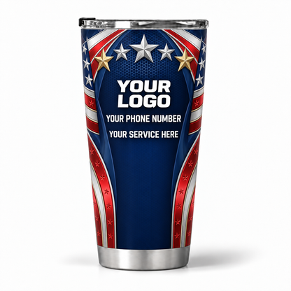 USP14 personalized tumbler 20oz back product mockup