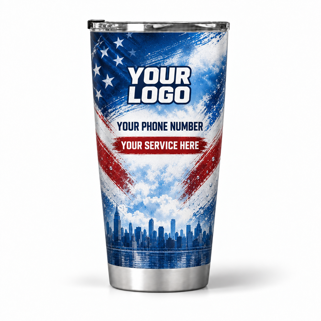 WCN023 personalized tumbler 20oz back product mockup