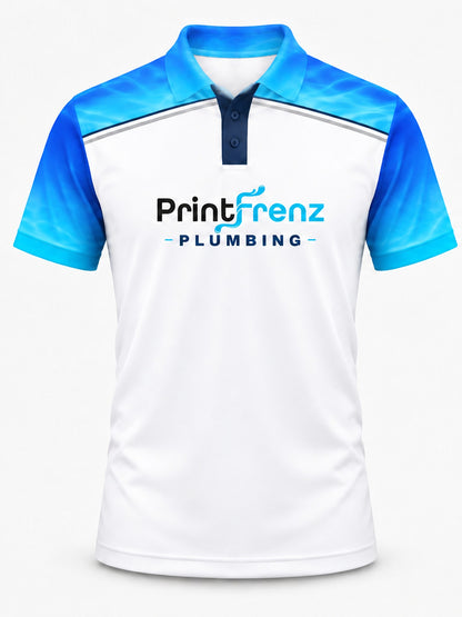 PLP001 - Custom Plumbing Polo - Aqua Yoke - front