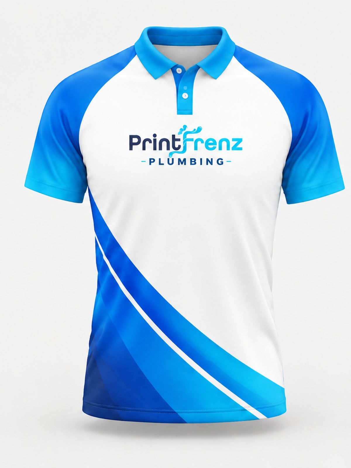 PLP003 - Custom Plumbing Polo - Raglan Sweep - front