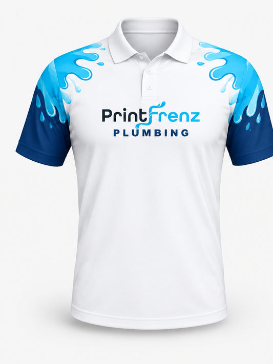 PLP015 - Custom Plumbing Polo - Shoulder Splash - front