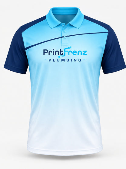 PLP016 - Custom Plumbing Polo - Aqua Clean - front