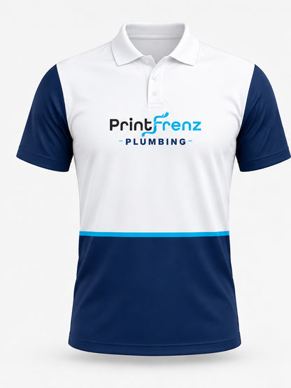PLP019 - Custom Plumbing Polo - Color Block - front