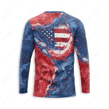 DT0003PWPP Pressure Patriot work shirt — back view, bleach-proof