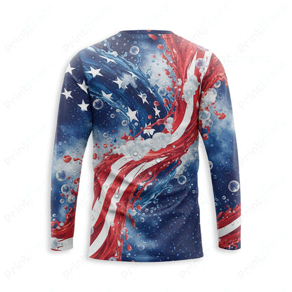 DT0004PWPP Pressure Patriot work shirt — back view, bleach-proof