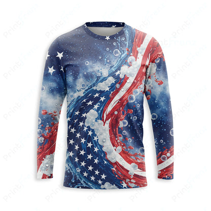 DT0004PWPP Pressure Patriot work shirt — front view, custom logo