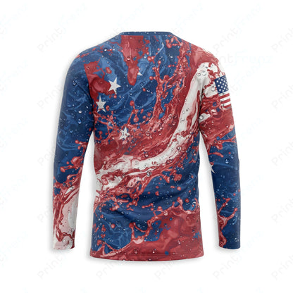 DT0005PWPP Pressure Patriot work shirt — back view, bleach-proof