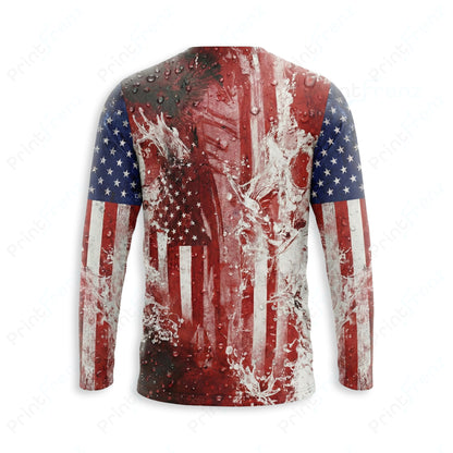 DT0010PWPP Pressure Patriot work shirt — back view, bleach-proof