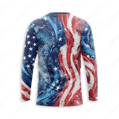 DT0013PWPP Pressure Patriot work shirt — back view, bleach-proof