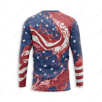 DT0014PWPP Pressure Patriot work shirt — back view, bleach-proof